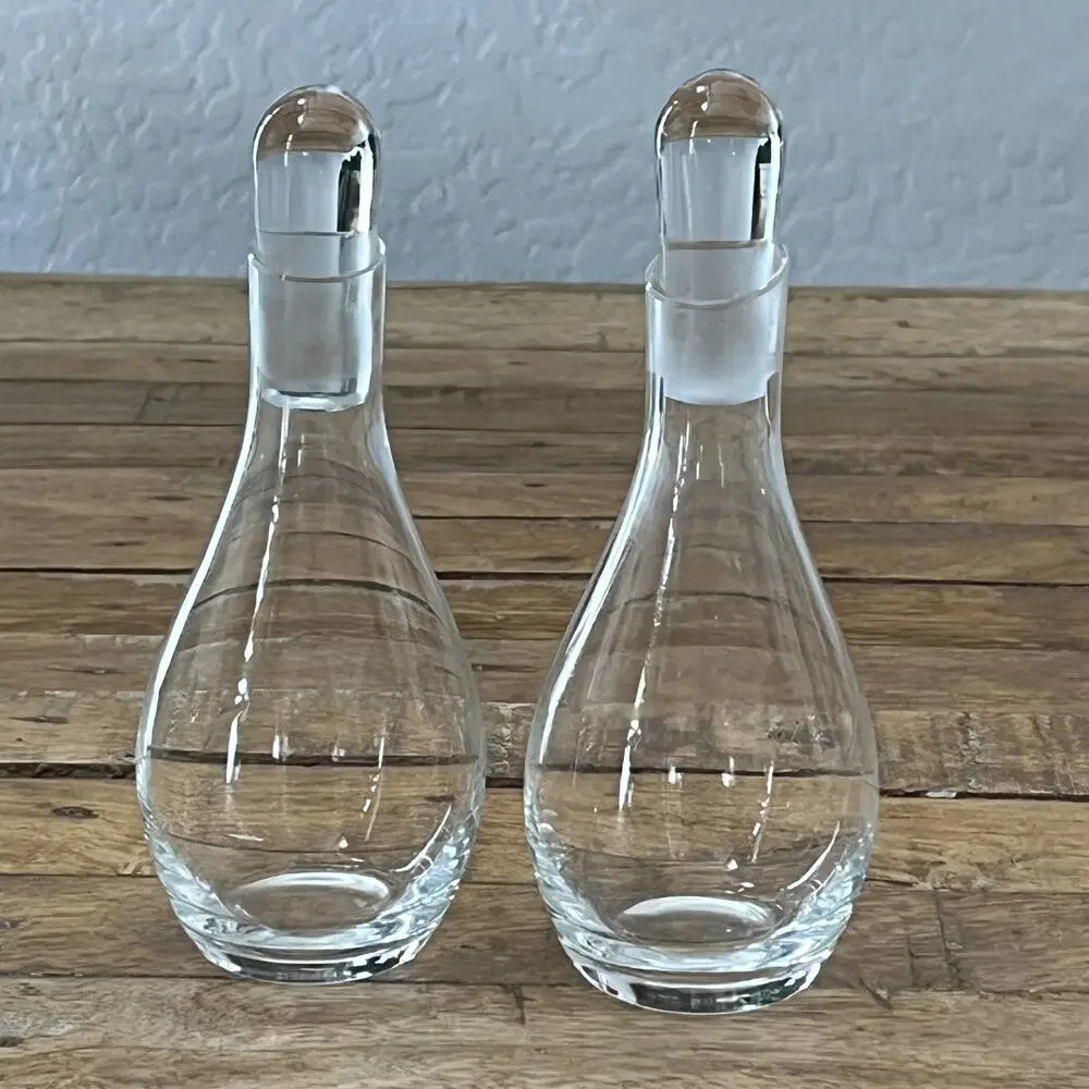 Glass Bottles Decanter Set of 2 7.5